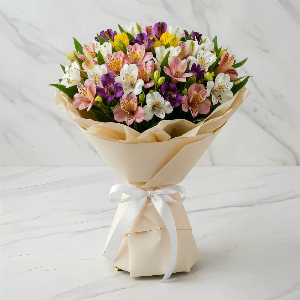 Букет цветов из: Альстромерии в Голиково