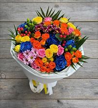 Букет цветов из:  Розы и Хризантемы в Голиково