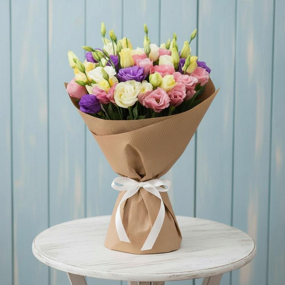 Букет цветов из: Лизиантусы в Голиково