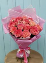 Букет 15 Розовых роз Равель в Голиково