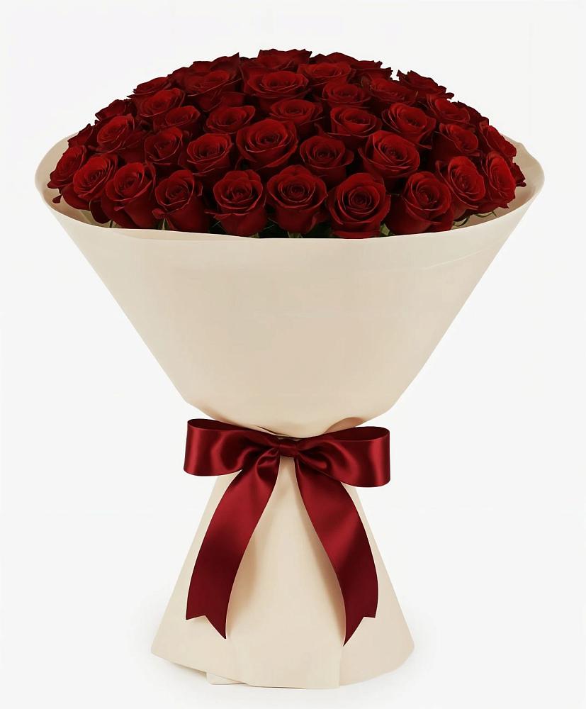 Букет 101 Бордовая роза Блэк Бакарра в Голиково